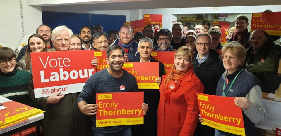 Islington South Labour campaigning with the mayor of London, Sadiq Khan